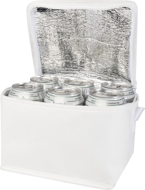 Logotrade Firmengeschenke das Foto: Spectrum Kühltasche aus recyceltem GRS Non Woven für 6 Dosen 4 L