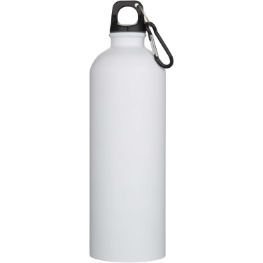 Logotrade Werbegeschenke das Foto: Oregon 750 ml matte RCS-zertifizierte, einwandige Trinkflasche aus recyceltem Edelstahl mit Karabinerhaken