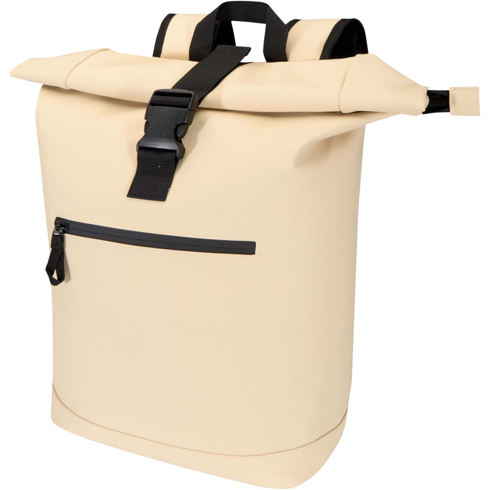 Logotrade Geschäftsgeschenke das Foto: Resi Plus 15" GRS-recycelter Rolltop Rucksack 18 L