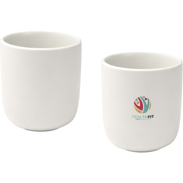 Logotrade Werbeartikel das Foto: Male 200 ml Keramiktassen – 2er-Set