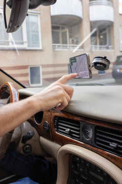 Logotrade Firmengeschenke das Foto: Terra 360 Universal-Handyhalter aus RCS rec. Kunststoff