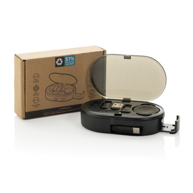 Logotrade Geschäftsgeschenke das Foto: Chargevix Multifunktionales 60W-Lade-Set aus RCS rPlastic