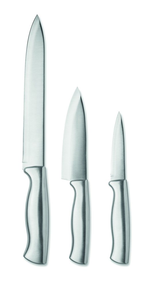 Logotrade Werbeartikel das Foto: Messer-Set Edelstahl 3-tlg.