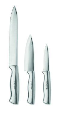 Logotrade Firmengeschenke das Foto: Messer-Set Edelstahl 3-tlg.