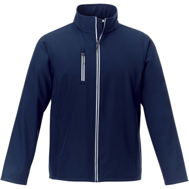 Logotrade Geschäftsgeschenke das Foto: Orion GRS-Softshelljacke für Herren aus recyceltem Material