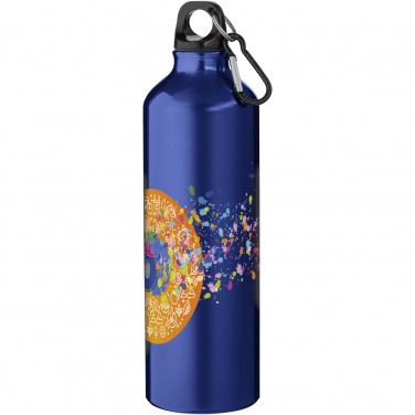 Logotrade corporate gift image of: Oregon 770 ml aluminium water bottle with carabiner