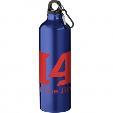 Logotrade corporate gift image of: Oregon 770 ml aluminium water bottle with carabiner