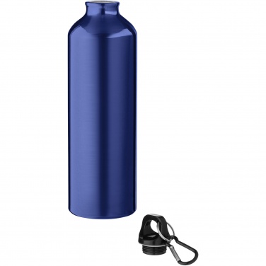 Logotrade advertising products photo of: Oregon 770 ml aluminium water bottle with carabiner