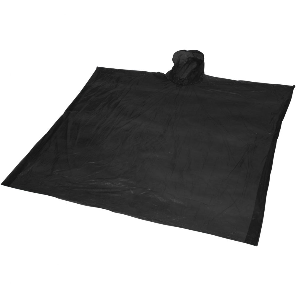 Logo trade promotional merchandise picture of: Ziva disposable rain poncho with storage pouch