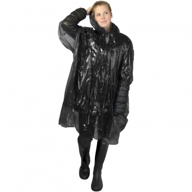 Logo trade promotional gifts picture of: Ziva disposable rain poncho with storage pouch