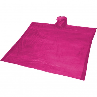 Logo trade promotional item photo of: Ziva disposable rain poncho with storage pouch