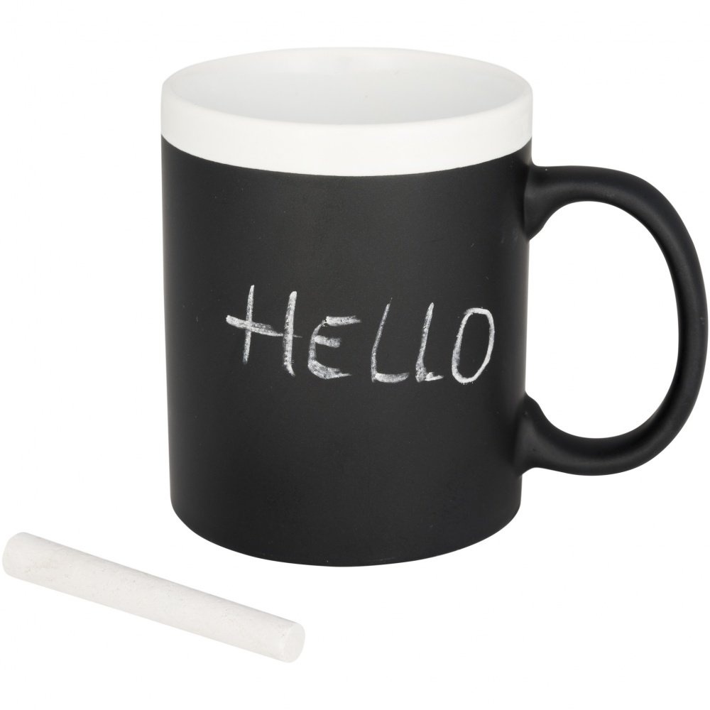 Logo trade promotional gifts image of: Chalk-write 330 ml ceramic mug