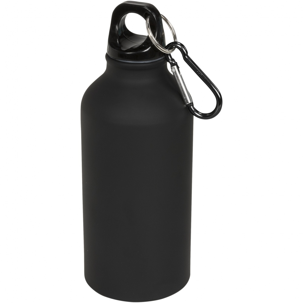 Logotrade promotional item image of: Oregon 400 ml matte water bottle with carabiner