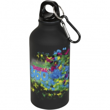 Logotrade promotional merchandise image of: Oregon 400 ml matte water bottle with carabiner