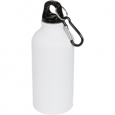 Logotrade promotional merchandise picture of: Oregon 400 ml matte water bottle with carabiner