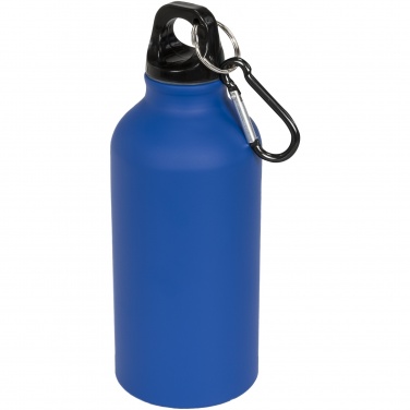 Logo trade advertising products image of: Oregon 400 ml matte water bottle with carabiner