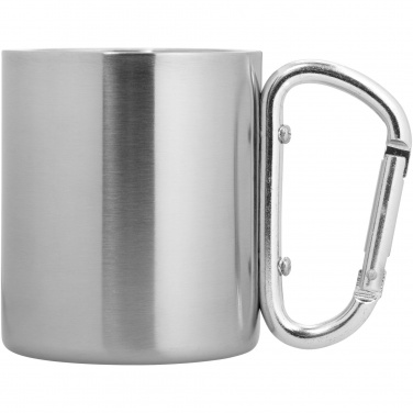 Logo trade promotional giveaway photo of: Alps 200 ml insulated mug with carabiner