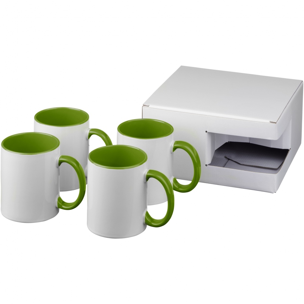 Logotrade promotional product picture of: Ceramic sublimation mug 4-pieces gift set