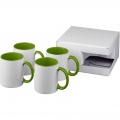 Ceramic sublimation mug 4-pieces gift set, Lime