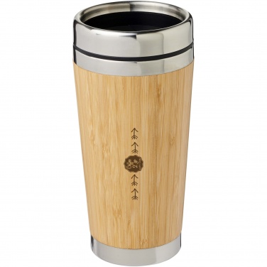 Logo trade promotional product photo of: Bambus 450 ml tumbler with bamboo outer