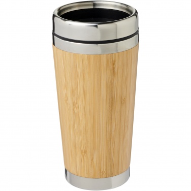 Logo trade promotional item photo of: Bambus 450 ml tumbler with bamboo outer