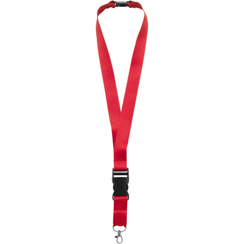 Logo trade promotional merchandise image of: Yogi lanyard detachable buckle break-away closure