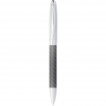 Winona ballpoint pen with carbon fibre details, Silver / Grey