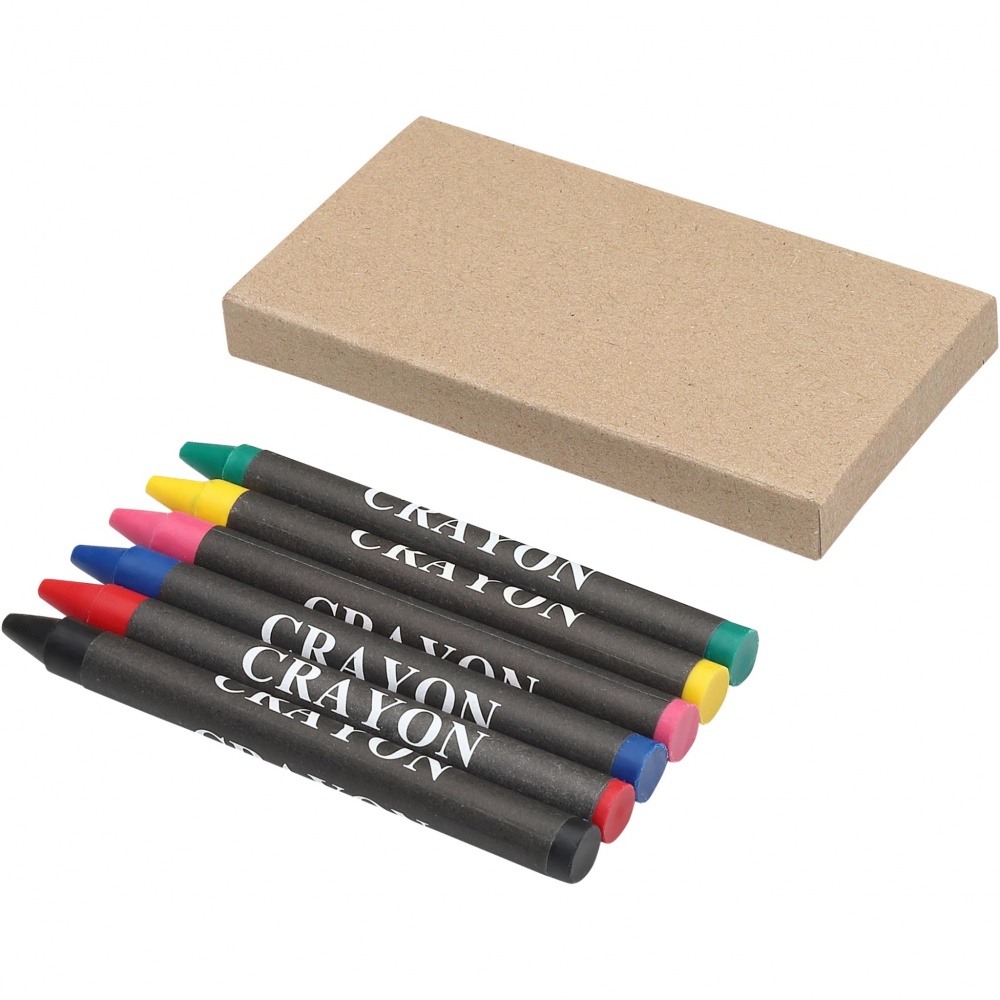 Logo trade corporate gifts image of: Ayo 6-piece coloured crayon set