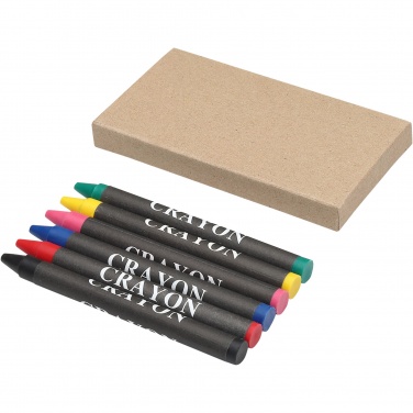 Logo trade promotional products image of: Ayo 6-piece coloured crayon set