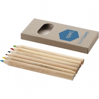 Logo trade promotional gifts image of: Ayola 6-piece coloured pencil set