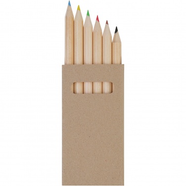 Logo trade promotional items picture of: Ayola 6-piece coloured pencil set