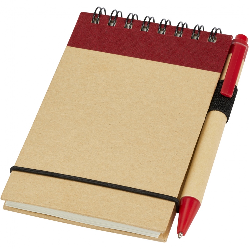 Logo trade advertising products picture of: Zuse A7 recycled jotter notepad with pen