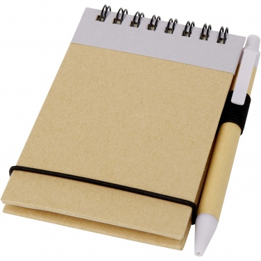 Logo trade advertising product photo of: Zuse A7 recycled jotter notepad with pen