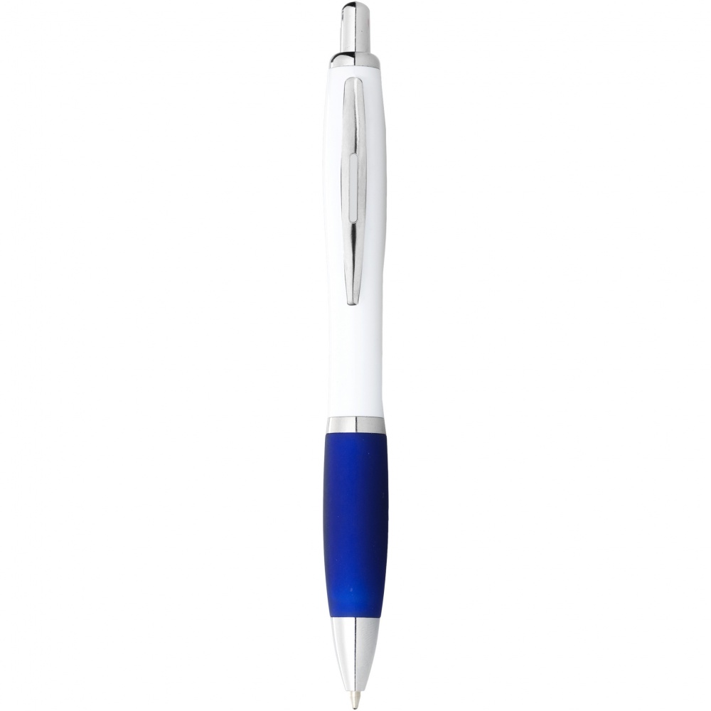 Logotrade promotional items photo of: Nash ballpoint pen with white barrel and coloured grip