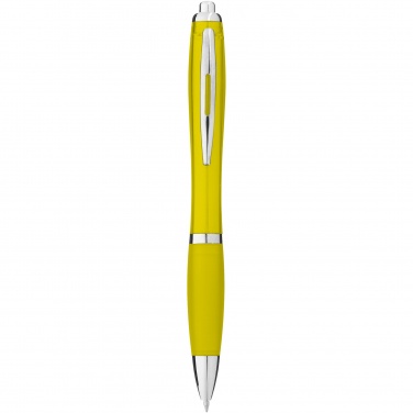 Logo trade corporate gifts image of: Nash ballpoint pen with coloured barrel and grip