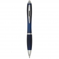 Nash ballpoint pen with coloured barrel and grip, Indigo blue