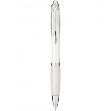 Logo trade promotional products image of: Nash ballpoint pen with coloured barrel and grip