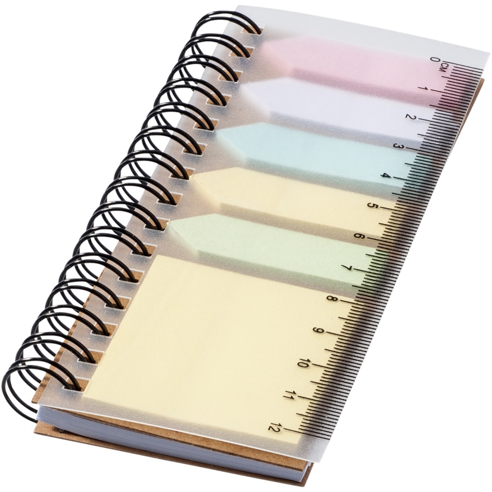 Logo trade promotional giveaways picture of: Spinner spiral notebook with coloured sticky notes