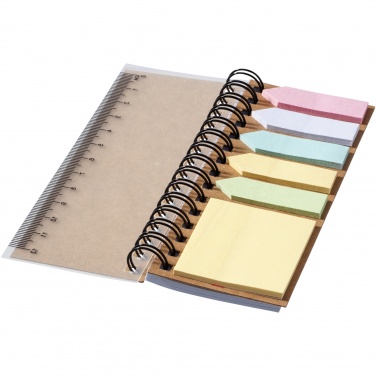 Logo trade advertising product photo of: Spinner spiral notebook with coloured sticky notes