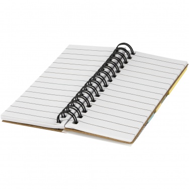 Logo trade promotional products image of: Spinner spiral notebook with coloured sticky notes