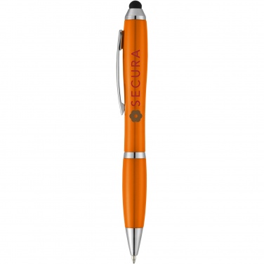 Logo trade promotional gifts picture of: Nash stylus ballpoint pen with coloured grip