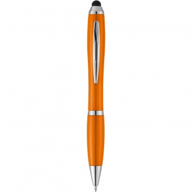 Logotrade promotional giveaway image of: Nash stylus ballpoint pen with coloured grip