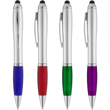 Logo trade promotional merchandise photo of: Nash stylus ballpoint with coloured grip