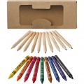 Lucky 19-piece coloured pencil and crayon set, Natural