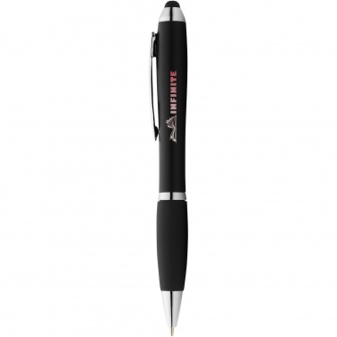 Logotrade promotional item image of: Nash coloured stylus ballpoint pen with black grip