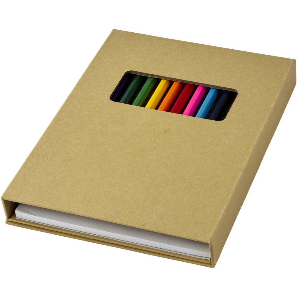 Logotrade promotional product picture of: Pablo colouring set with drawing paper