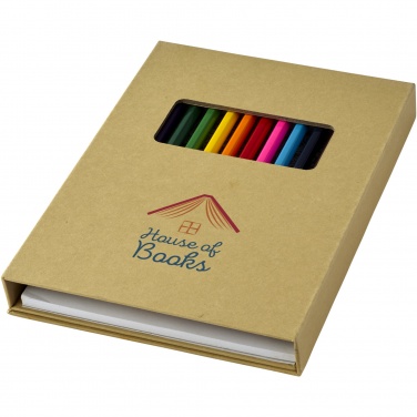 Logo trade promotional item photo of: Pablo colouring set with drawing paper