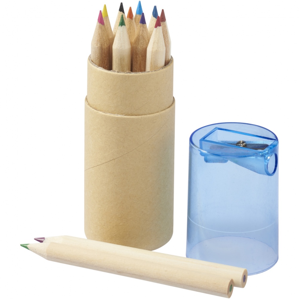 Logo trade promotional merchandise photo of: Hef 12-piece coloured pencil set with sharpener