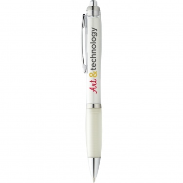 Logo trade promotional merchandise picture of: Nash ballpoint pen coloured barrel and grip