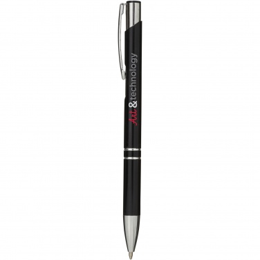 Logo trade promotional items picture of: Moneta aluminium click ballpoint pen (blue ink)